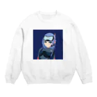 chicodeza by suzuriの潜水士 - フリーダムガール01 Crew Neck Sweatshirt