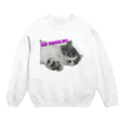 おおよそ11kgの幸せの猫は寝ててもNO PROBLEM Crew Neck Sweatshirt