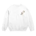 noe_to_meg (ノエとめぐ)のねんねチラリクリームブヒ Crew Neck Sweatshirt