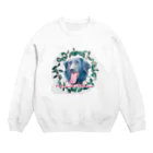 いざなぎ本舗の幸せの真ん中にフラッティ Crew Neck Sweatshirt