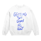 アニカルのおすわりドッグ Crew Neck Sweatshirt