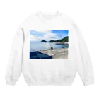 化けわらじ工房の海と化けわらじ Crew Neck Sweatshirt