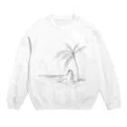 雑貨屋ペパロニの夏のペンギン　サマーバケーション Crew Neck Sweatshirt