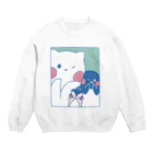 tafu tafuのかわいいポーズのしろぎんしま Crew Neck Sweatshirt