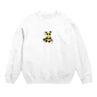 shimakuma@web作家のほかほかぱんだお茶をのんでほかほか Crew Neck Sweatshirt