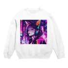 パンクビビッド•ピエロ団のパンクビビッド・ピエロキャット kAsumI Crew Neck Sweatshirt