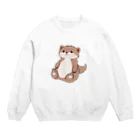 Ponjuのキュートなカワウソ Crew Neck Sweatshirt