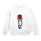 ぽーかーふぇいすの愛のぽーかーふぇいす Crew Neck Sweatshirt