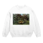 世界美術商店の飢えたライオン / The Hungry Lion Throws Itself on the Antelope Crew Neck Sweatshirt