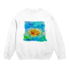 onmycolorの楽描き店のはこふぐ太 Crew Neck Sweatshirt