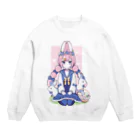 ぱすたてるかるぼのイースターラビット Crew Neck Sweatshirt