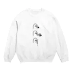 PokuStarのタコの墨切れ Crew Neck Sweatshirt