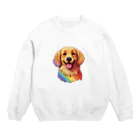 GoodsGalaxyArtのゴールデンレトリバー Crew Neck Sweatshirt