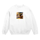 べるべるの星を見てるわんちゃんグッズ Crew Neck Sweatshirt