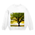 knurinの癒しウッド Crew Neck Sweatshirt