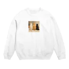 PTの部屋のヌコの後ろ姿良き Crew Neck Sweatshirt