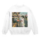 PAPAMONのいち神 Crew Neck Sweatshirt