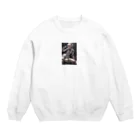 メカニカルシンセゾンビオンラインのメカニカルシンセゾンビガールのイラストのグッズ　#3 Crew Neck Sweatshirt