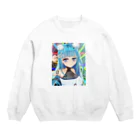 chicodeza by suzuriのピースガール Crew Neck Sweatshirt