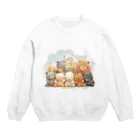 ロイの楽しいデザイン屋さんのぬいっとクマ Crew Neck Sweatshirt