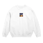 mrs-saleの心温まる焚き火アート Crew Neck Sweatshirt