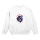 UNICORNのかっこいい宇宙飛行士のイラスト Crew Neck Sweatshirt