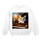 kitten pianistの子猫ピアニスト-1 Crew Neck Sweatshirt