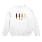 tomi_moonの【tomi_moon】柴犬ふりむきグラデーション ブラックロゴ Crew Neck Sweatshirt