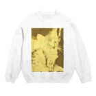 金色猫のキラキラネコ Crew Neck Sweatshirt