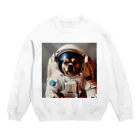 ✨そうのオリジナルグッズ✨の宇宙飛行士犬だワン！！ Crew Neck Sweatshirt