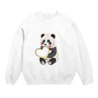 愛を届けるパンダの愛を送るパンダ Crew Neck Sweatshirt