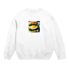 チワワ愛好家ショップの半熟とろけるハンバーグ チーズ愛好家の夢！ Crew Neck Sweatshirt