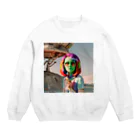 献血するドラキュラの宇宙人シリーズ Crew Neck Sweatshirt