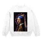 parodyArt Nの真珠の耳飾りの少女ラブリー Crew Neck Sweatshirt