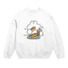 ナポリのSUZURIのホットドックとうさちゃん Crew Neck Sweatshirt