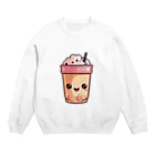 Vasetti_pressのタピオカミルクティー Crew Neck Sweatshirt