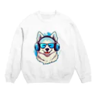 dogsdream8246の夏楽ハスキー Crew Neck Sweatshirt