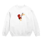 ヘンテコデザイン専門店　SYUNLABOのわんこそば ﾓｼﾞﾅｼ Crew Neck Sweatshirt