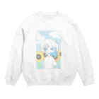 Breezeの青空と向日葵と Crew Neck Sweatshirt