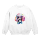 dogsdream8246のプードルめがね Crew Neck Sweatshirt