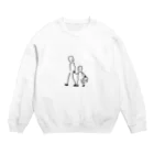 kopapaの親子手つなぎデートくん Crew Neck Sweatshirt