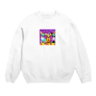 チワワ愛好家ショップのかぼちゃ大騒動！ハロウィン・チワワトリオの楽しいパーティー Crew Neck Sweatshirt