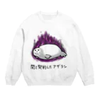 ファッションセンター鈴木の【文字有り】闇と契約したアザラシ Crew Neck Sweatshirt