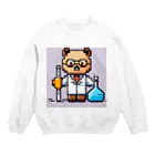 ネコピコshopの科学者猫 Crew Neck Sweatshirt