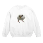 みぽりんショップのアルビノセキセイインコハクちゃん Crew Neck Sweatshirt