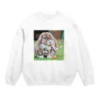 HANIのウサギデザイン Crew Neck Sweatshirt