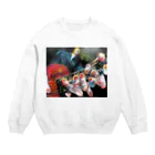 屈折する星くずの上昇と下降、そして火星から来た蜘蛛の群のギターは顔で弾こう Crew Neck Sweatshirt