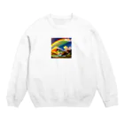 TOY PAPA SHOP の“Rainbow-colored Mount Fuji: The Gateway to a Colorful Fantasy” Crew Neck Sweatshirt