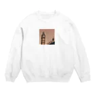 K-K123456のレトロなビックベンのイラストグッズ Crew Neck Sweatshirt