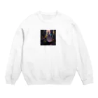 blue-asterの魔王のクリスタル Crew Neck Sweatshirt